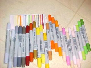 24 NEW COPIC CIAO MARKERS  Mostly pastel light colors  Scrapbooking