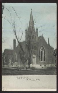 Postcard ALBIA Iowa/IA M.E. Church view 1907?