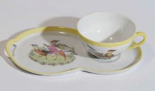 Vintage Victoria Czechoslovakia Bird Tea Cup & Plate