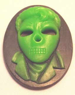 Elvis Skull Cabochon Cab Cameo Charm 40mm 1 Piece Day of the Dead
