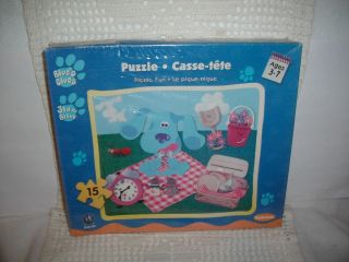 VTG.11 YEAR OLD NEW SEALED BOX BLUES CLUES PUZZLE~AGE 3 7~PICNIC FUN