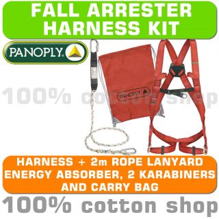 Panoply Work Height Safety Fall Arrest Full Body Harness Lanyard
