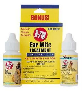 R7 EAR MITE TREATMENT KIT WITH CLEANER GIMBORN FREE SHIP TO THE USA