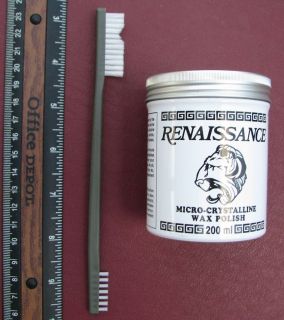 Artifact & Coin Cleaning Kit   7 oz Renaissance Wax + ONE NYLON Brush