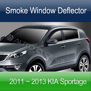 Smoke Side Window Weather Deflector 4p for 2011 ~ 2013 KIA Sportage