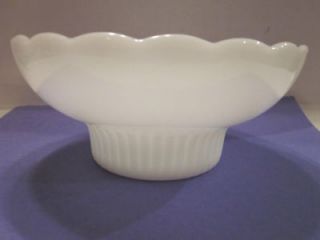 Vintage E.O. Brody Co. Scalloped Edge Milk Glass Bowl