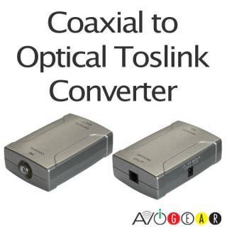 Coaxial RCA to Optical Toslink Converter 4 DVD Cable Box Audio