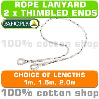Panoply Work Height Safety Fall Arrest Lanyard Rope Thimbled Ends