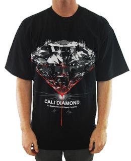 Club Urban Cali Diamond T Shirt Black clothing mens hip hop urban