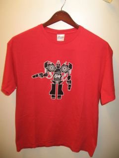 Game TV Television Robot Shows Interactive Red Gamer T Shirt Large
