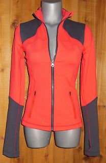 FORME BRUSHED sport JACKET athletic sports track run yoga RED COAL