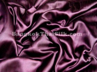 EGGPLANT PURPLE SATIN FABRIC DRESS TABLE CLOTH CHAIR COVER DRAPE 45W