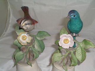 BOEHM BIRD COLLECTION OF TWO SPARROW AND BLUEBIRD VERY COLLECTABLE A