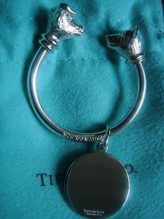 Tiffany& Co Sterling Silver Bull Bear Key Ring