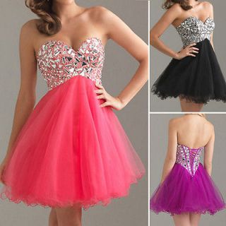 Bridesmaid Cocktail Formal TUTU Short Mini Gowns Prom Evening Party