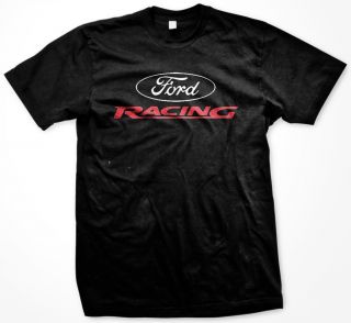 Ford Racing Logo Mens T shirt Motor Company Black Tees