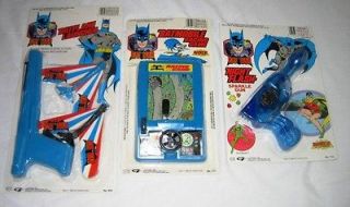 Gordy Batplane Launcher Sparkle Gun Batmobile Racing Game 1988 1989