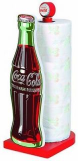 Coca Cola Paper Towel Holder w/ Contour Bottle