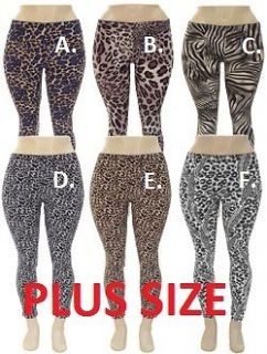 NEW LADIES AND WOMENS PLUS SIZE LEGGINGS EXOTIC SEXY ANIMAL PRINTS 1X