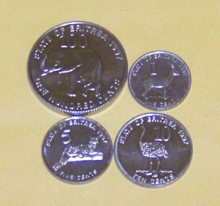 COINS OF THE WORLD   ERITREA SUPER 4 COIN SET A BU MUST HAVE SET