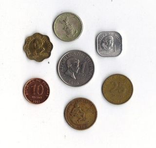 WORLD FOREIGN COINS* PHILIPPINES *LOT OF 7 COINS* 1944 2010 * J14