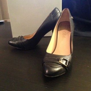 Cole Haan Nike Air Black Leather Pumps Size 8B 8