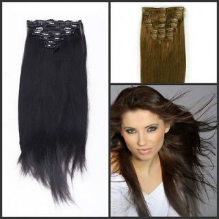full head 8 clips on girl hair extensions★8 wefts★6 colors