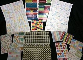 Colorbok Alphabet Words Designs Scrapbook Stickers Large Lot