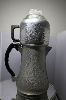 GUARDIAN SERVICE ALUMINUM COFFEE POT WITH GLASS LID