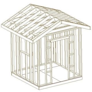 8X8 GABLE UTILITY SHED, 26 PLANS, BUILD YOUR OWN SHOP, STEP BY STEP