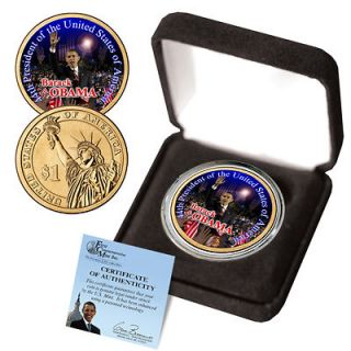_44th President of United States1 dollar patriotic colorized NEWcoin