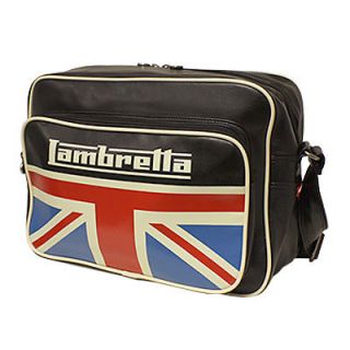 New Lambretta Shoulder Bag   Black Mods Beatles Scooter Vespa