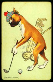 BOXER DOG CONSTANCE DEPLER GOLF PULL CART SINGLE PLAYING SWAP