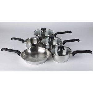 Steady Cook Induction Hob Classic 5 Piece Stainless Steel Cookware Set