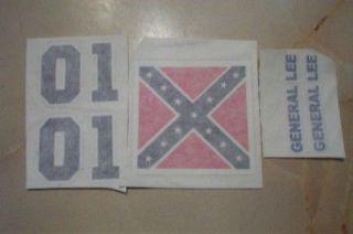 DUKES OF HAZZARD MEGO GENERAL LEE DECALS. SUPER NICE 