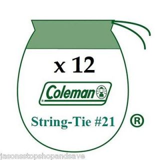 12 Coleman Liquid Fuel Lantern 21 Sock Style String Tie Mantles 3 4