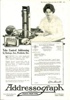 Lot of 1919 1926 Addressograph Printing Machine Ads 5