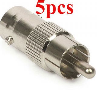 5PCS X BNC female to RCA male coax connector adapters