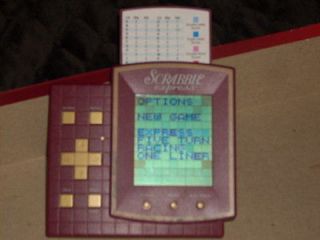 Travel Electronic SCRABBLE EXPRESS Handheld computer game Works Great