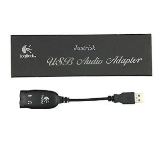 USB to 3.5mm Jack Stereo Headset Audio Adapter External Sound Card