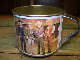 Collectible Tin Cup Ponderosa Nevada Ranch Pictures Four Original