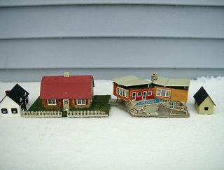 Scale Plastic Houses Model Train Buildings Gambrel Shed Cottage Modern