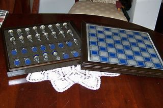 Franklin Mint Civil War Chess Set   1983   Complete Set of pieces plus