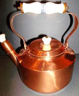 Copper Tea Kettle porcelain handle Portugal
