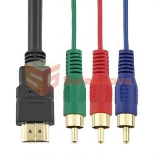 New HDMI To 3RCA 3 RCA Video Component Convert Cable