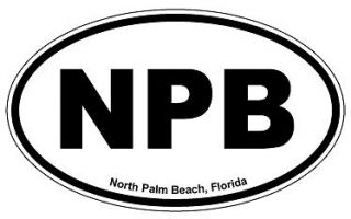 x3 Oval Decal   City   NPB North Palm Beach, Florida