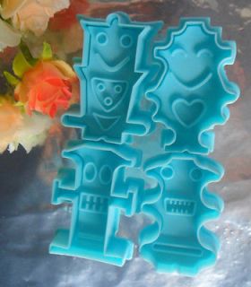 Robot Shaped Cookie Cutter Fondant Cake Decoration tools Cookie Mold