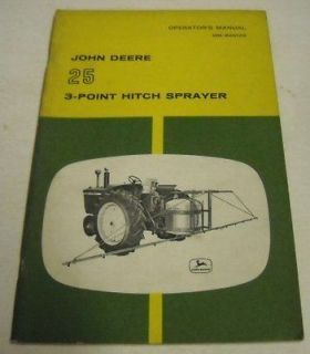 John Deere ca. 1950s 25 3 Point Hitch Sprayer Manual