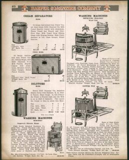 1923 AD Har Mac Wood Copper Tub Washing Machines Boss Cream Separator