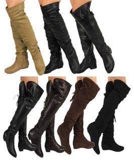 ,Se xy women lace thigh high over the knee low heel costume boots,TER